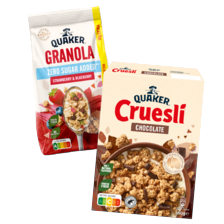 Quaker cruesli of granola